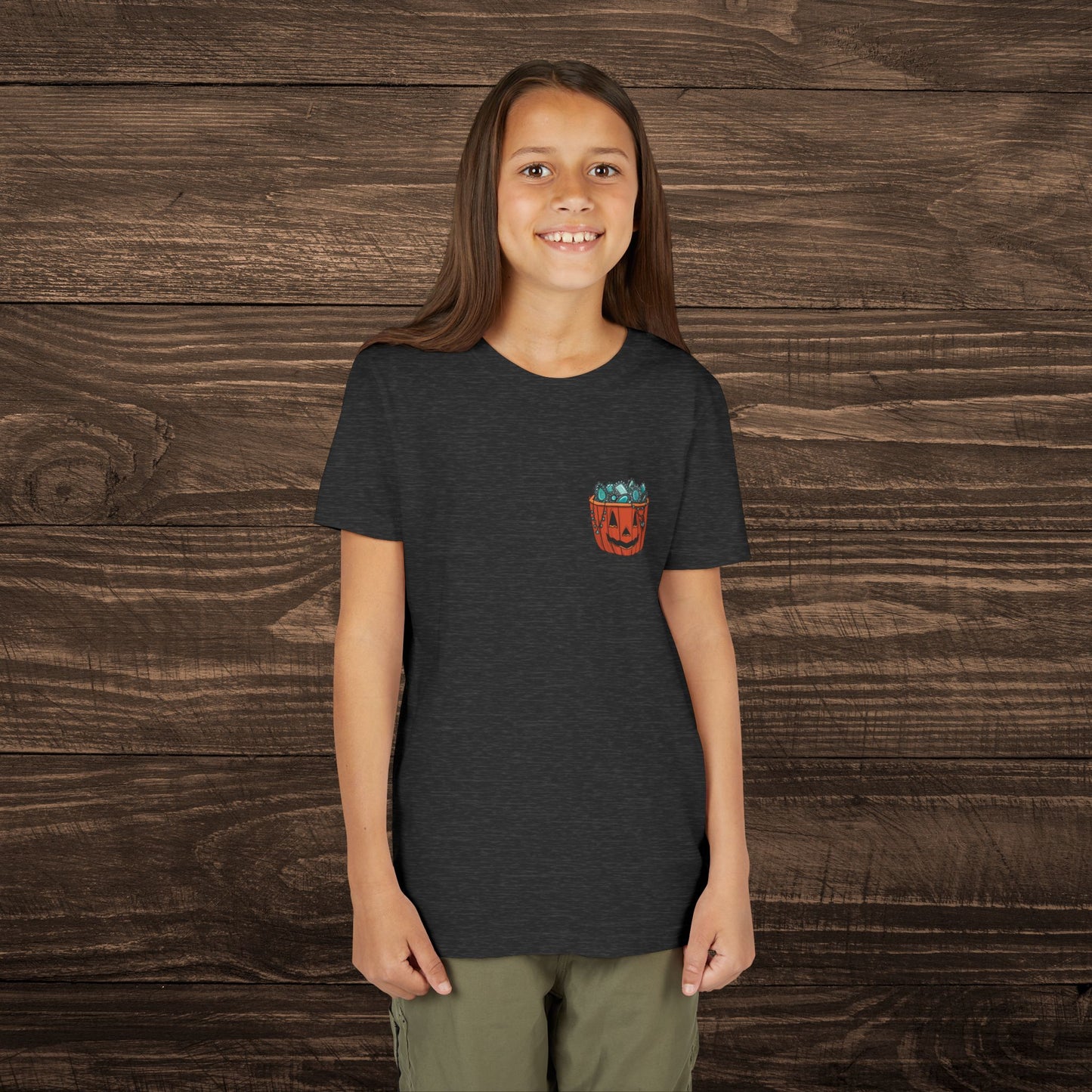 Youth Turquoise Trick or Treat Tee