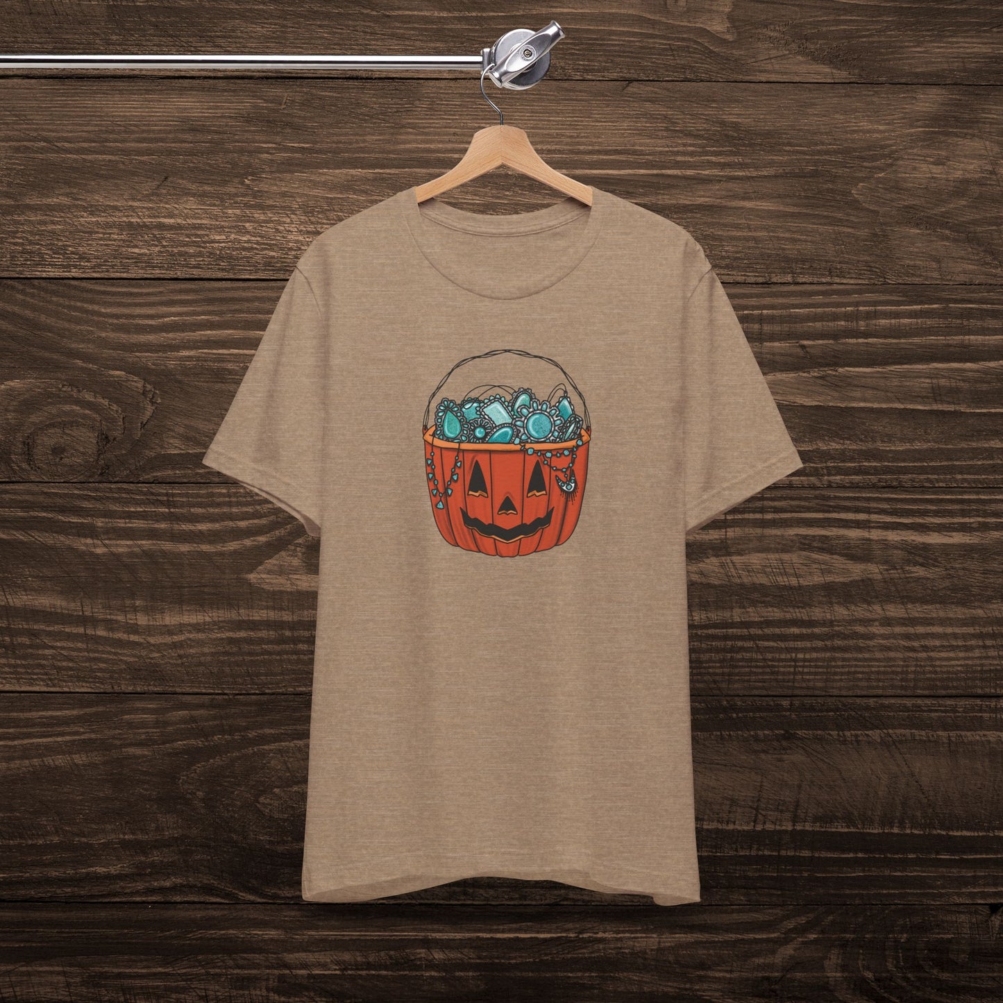 Turquoise Trick or Treat Tee
