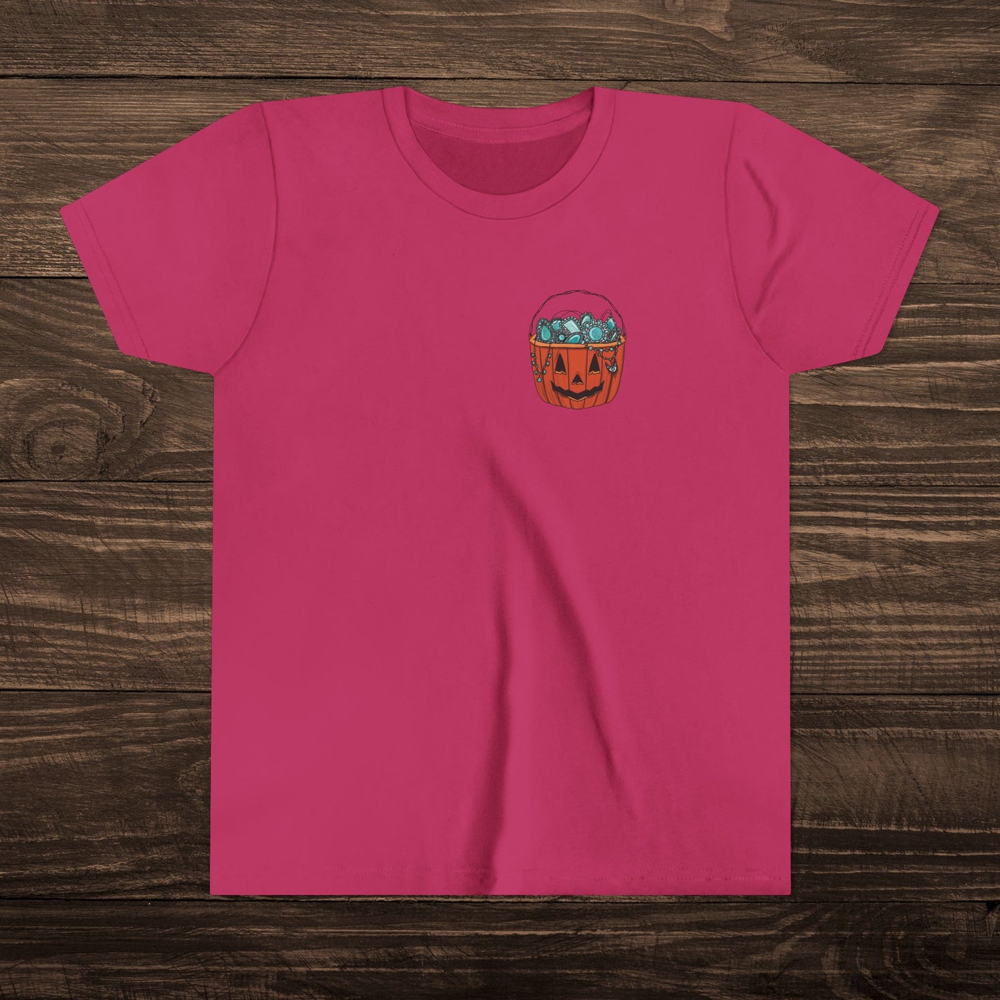 Youth Turquoise Trick or Treat Tee