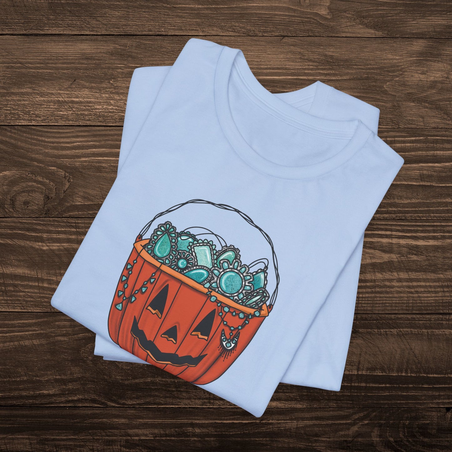 Turquoise Trick or Treat Tee