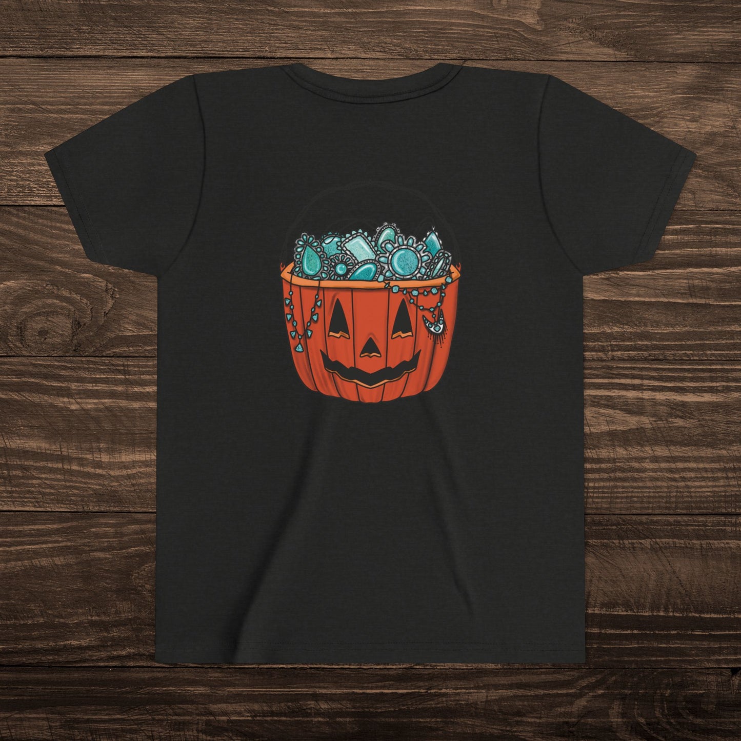 Youth Turquoise Trick or Treat Tee