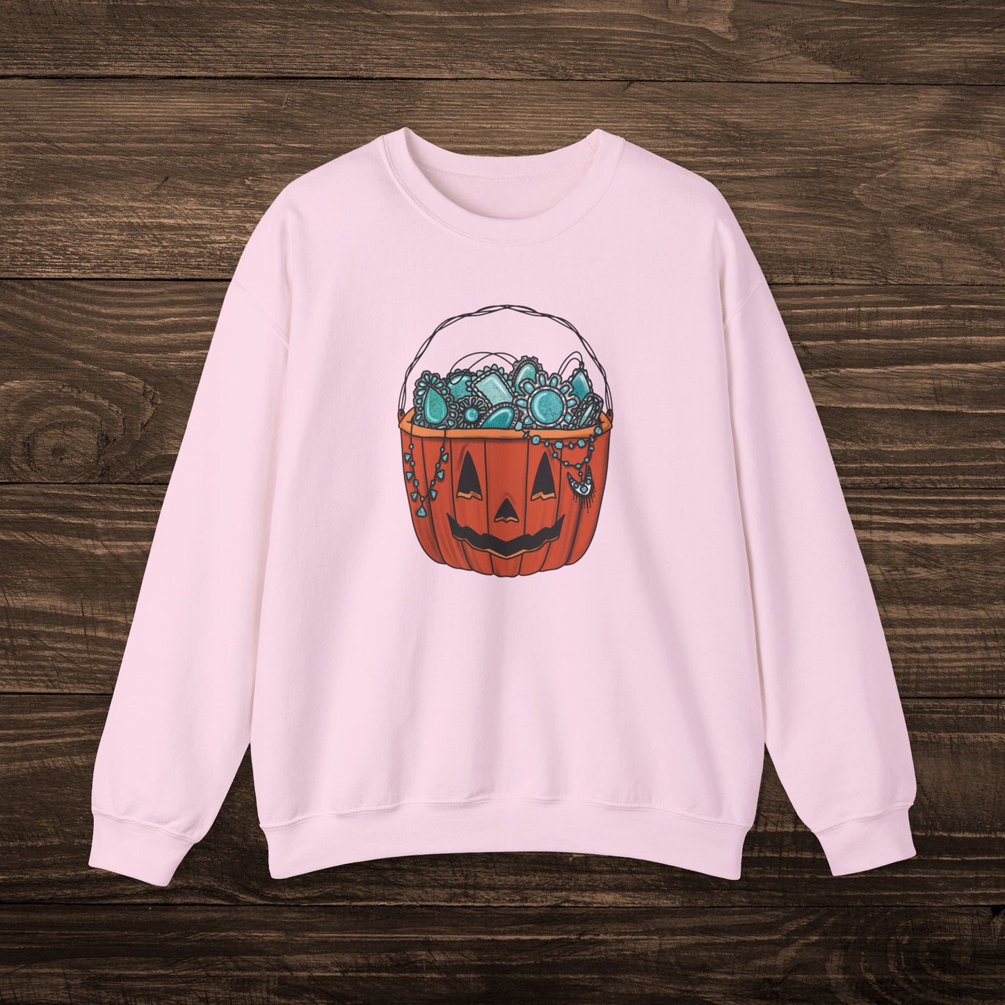 Turquoise Pumpkin Sweatshirt