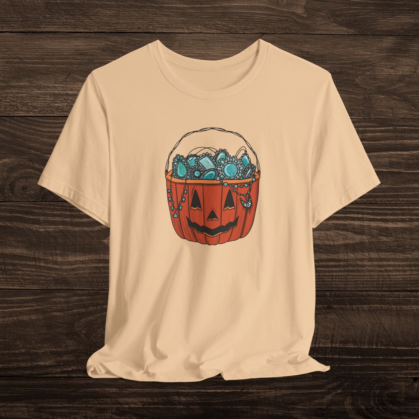 Turquoise Trick or Treat Tee