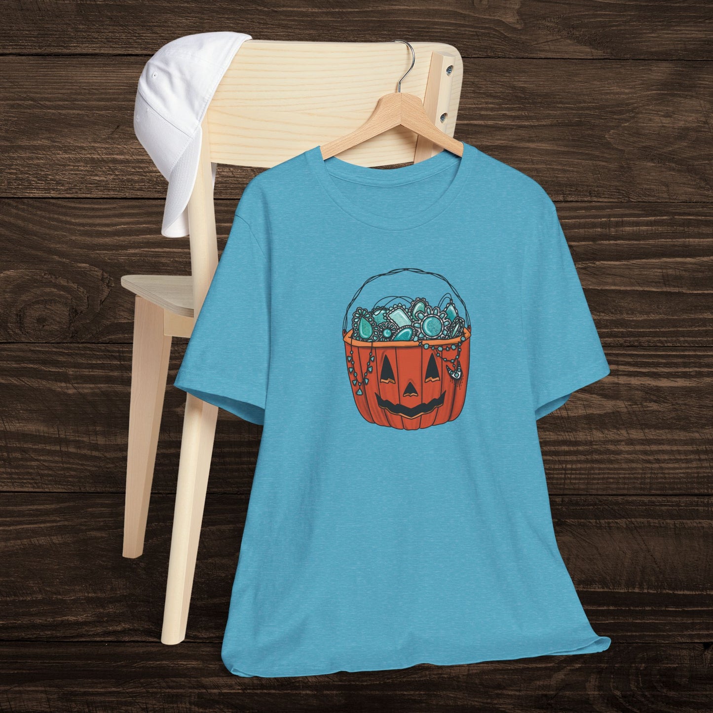 Turquoise Trick or Treat Tee